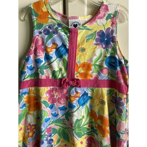 Hartstrings Girl’s‎ Sz 7/ 8 Sleeveless Floral Dress - Picture 3 of 5